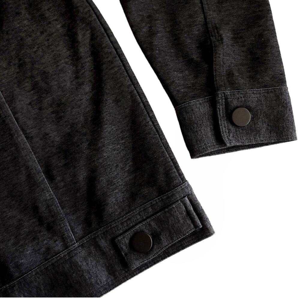 RAFFI men's button up cotton blend knit casual shacket gray jacket Sz Small NEW - Picture 5 of 8